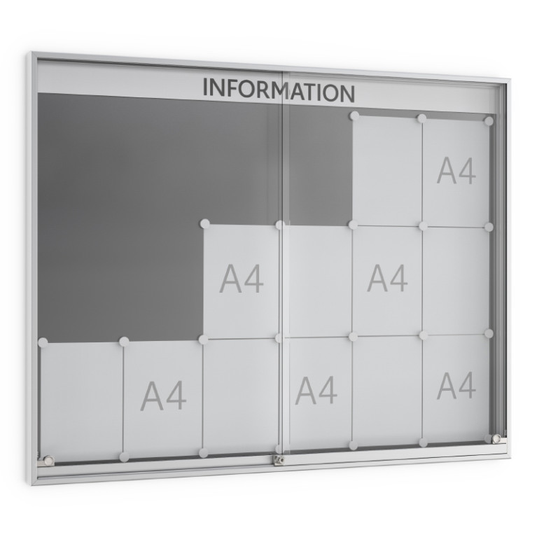 Informatiekast Binnen Schuifdeur 18x A4 Premium