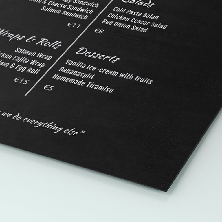 Krijtbord Buiten A4 (menuhouders) - Perfect voor binnen en buiten gebruik