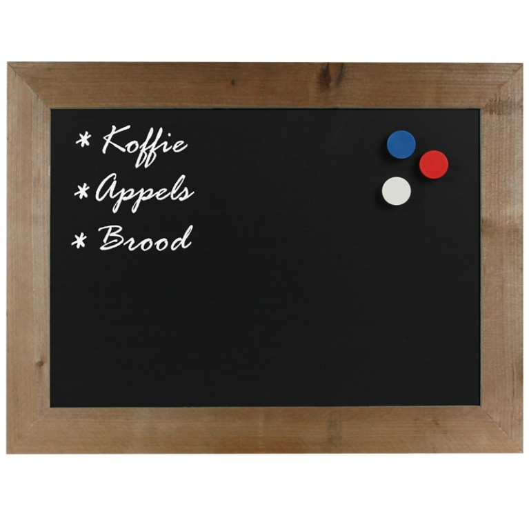 Krijtbord Magnetisch Steigerhout 70x90cm