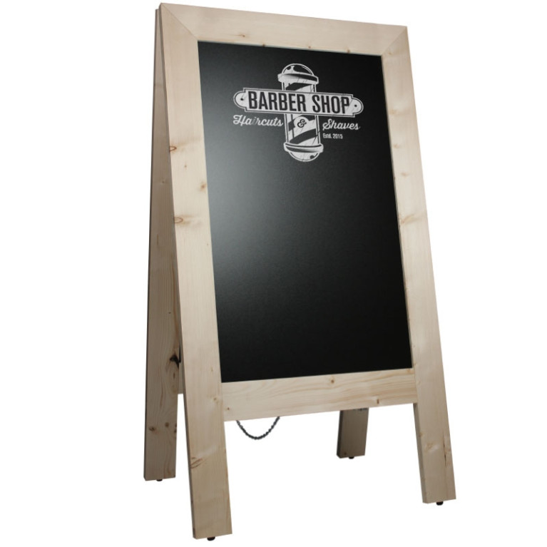 Krijtstoepbord Steigerhout Blank 75x135cm Overview sfeer