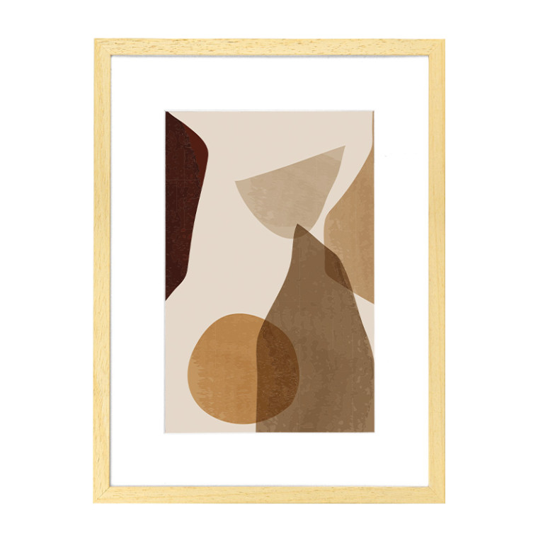Wissellijst Hout A4 - Lijst met artwork en passe partout