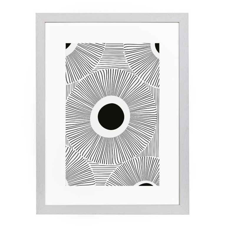 Wissellijst Hout_Wit_Breed 60x80 cm - Art Print en Passe Partout
