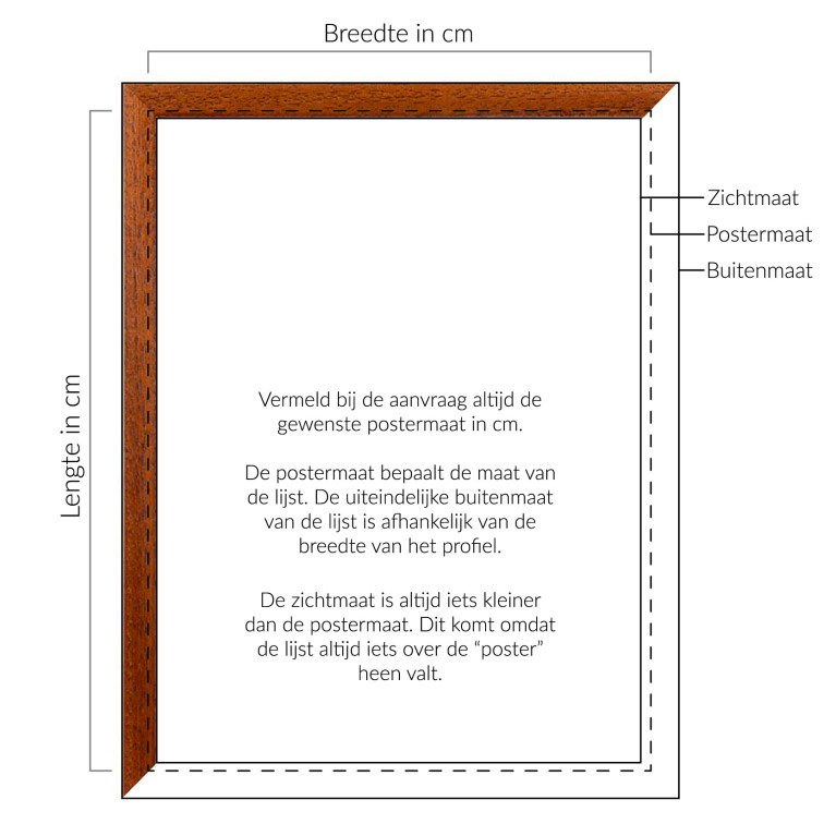 Wissellijst Beuken - Maatwerk Calculator