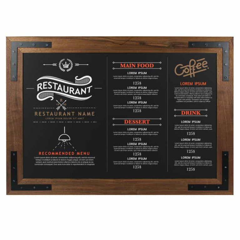 Krijtbord Noir 70x90cm