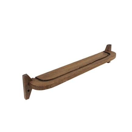 Wandplank Hout Eiken 60 cm Donker - Schuin