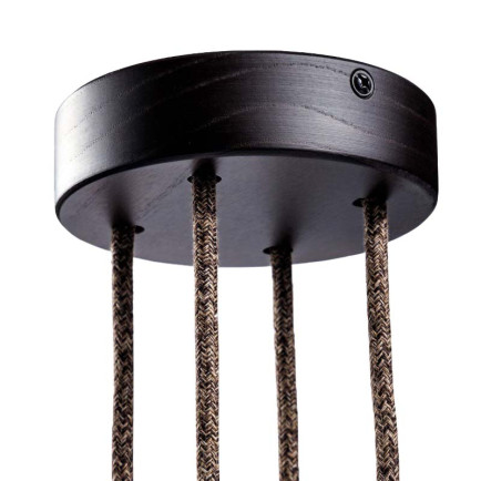 Plafondkap Hout Donker 4 uitgangen