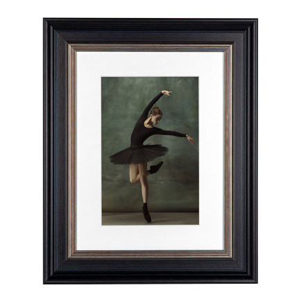 Fotolijst Mozart Zwart/Zilver A3 (29,7x42 cm) - Art Print en Passe Partout