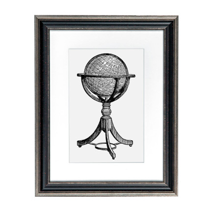 Fotolijst Venice Zwart/Zilver 50x50 cm - Art Print en Passe Partout