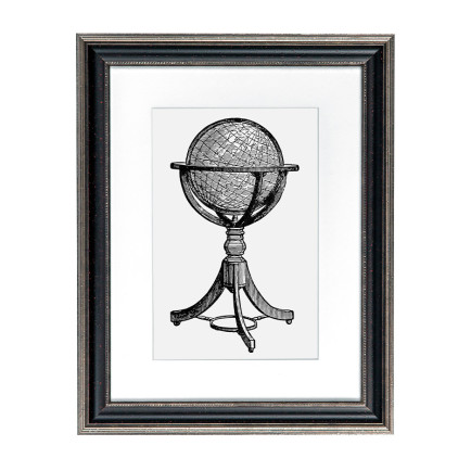 Fotolijst Venice Zwart/Zilver 60x70 cm - Art Print en Passe Partout