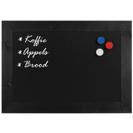 Krijtbord Magnetisch Hout Zwart 40x50 cm