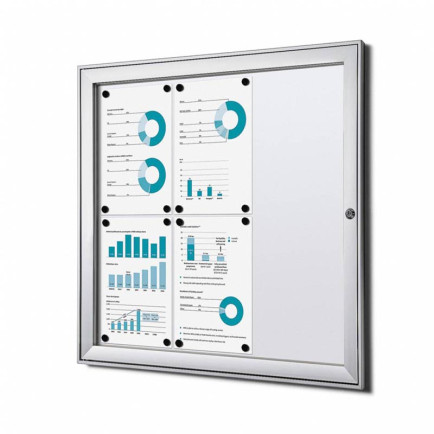 Informatiekast Binnen Whiteboard 6x A4