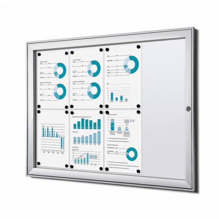 Informatiekast Binnen Whiteboard 8x A4