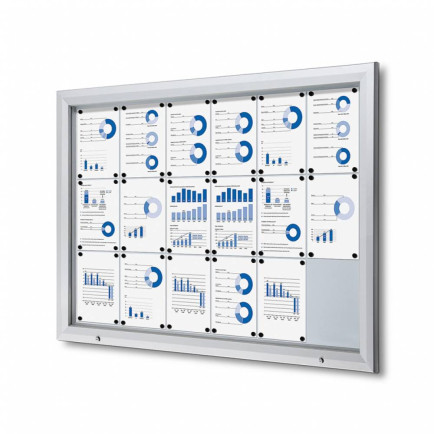 Informatiekast Buiten Whiteboard 18x A4 