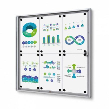 Informatiekast Binnen Whiteboard 6x A4 Budget