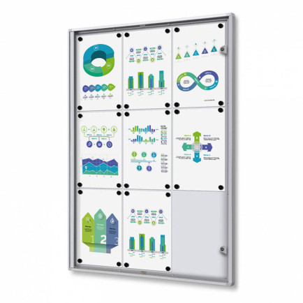 Informatiekast Binnen Whiteboard 9x A4 Budget 
