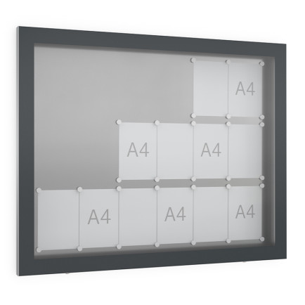 Informatiekast Buiten Draaideur 18x A4 Antracietgrijs